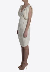 Versace Crepe Marocaine Cocktail Dress Cream 1024635-1A18267-1W150