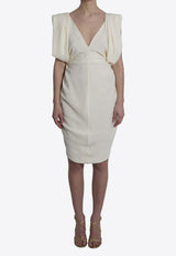 Versace Crepe Marocaine Cocktail Dress Cream 1024635-1A18267-1W150