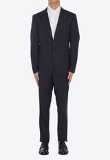 Tagliatore Double-Breasted Wool Suit Blue 2FNJ22B01060004-B5083-1254