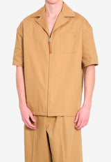 Loewe Zip-Up Casual Shirt Beige H526Y05WGE--3430