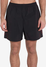 Balenciaga Logo Print Bermuda Shorts Black 814568-TRO32-1000