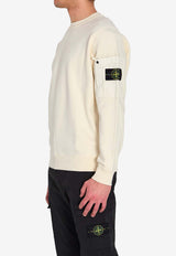 Stone Island Logo Patch Crewneck Sweatshirt Ivory L1S156100019-S0410-V0093
