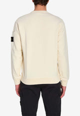 Stone Island Logo Patch Crewneck Sweatshirt Ivory L1S156100019-S0410-V0093