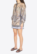 Zimmermann Wanderlust Tapestry Mini Dress Multicolor 5807DRS262--TPBL