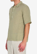Barena Venezia Mola Telino Linen Shirt Green CAU5459-3007-385