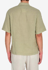 Barena Venezia Mola Telino Linen Shirt Green CAU5459-3007-385