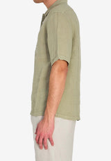 Barena Venezia Mola Telino Linen Shirt Green CAU5459-3007-385