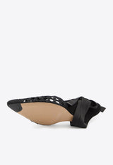 Jacquemus 80 Woven Wedge Pumps Black FOW00196A-W00816-990