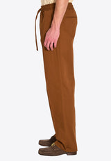 Valentino Straight-Leg Casual Pants Brown 8V3RBN31-ALS-C30