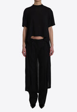Balenciaga Low-Back Train T-shirt Black 871740-TUVC9-1000