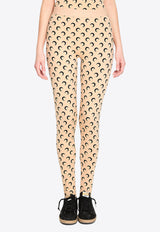 Marine Serre Moon Printed Leggings Nude WPA111AC-JER0001-TA10