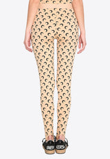 Marine Serre Moon Printed Leggings Nude WPA111AC-JER0001-TA10