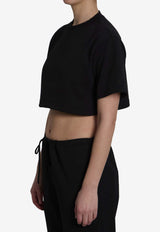 Balenciaga Cropped Jersey T-shirt Black 871735-TUVA2-1000
