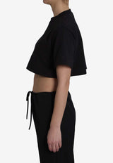 Balenciaga Cropped Jersey T-shirt Black 871735-TUVA2-1000