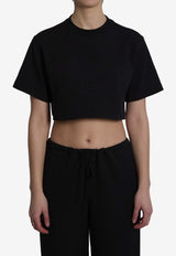 Balenciaga Cropped Jersey T-shirt Black 871735-TUVA2-1000