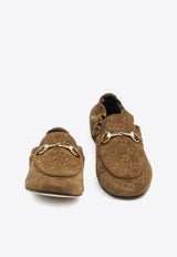 Gucci GG Embossed Suede Loafers Brown 854414-AADWE-2118