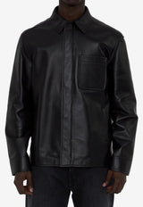 Loewe Leather Zip-Up Jacket Black H526Y31L29--1100