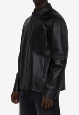 Loewe Leather Zip-Up Jacket Black H526Y31L29--1100