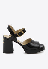 Valentino Fawcette 90 Calf Leather Platform Sandals Black 8W2S0MI1-ZJM-0NO