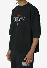 Willy Chavarria Welcome To America Oversized T-shirt Black WCJSY0220--001
