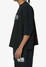 Willy Chavarria Welcome To America Oversized T-shirt Black WCJSY0220--001