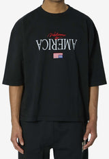 Willy Chavarria Welcome To America Oversized T-shirt Black WCJSY0220--001