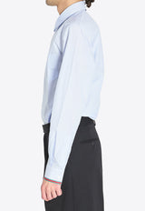 Gucci Web Stripe Buttoned Shirt Blue 852707-ZAS5W-4305