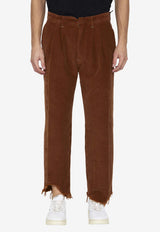 Incotex Red X Facetasm Fringed Hem Corduroy Pants Cognac FTP001-FX003-641