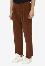 Incotex Red X Facetasm Fringed Hem Corduroy Pants Cognac FTP001-FX003-641