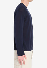 Roberto Collina Knitted Crewneck Sweater Blue 261MYA11001--10