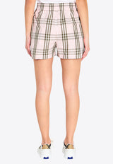 Burberry Checked Mini Shorts Pink 8123642--A5961