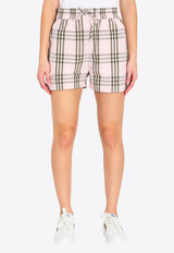 Burberry Checked Mini Shorts Pink 8123642--A5961