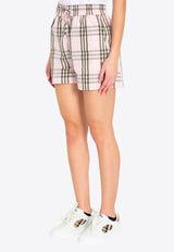 Burberry Checked Mini Shorts Pink 8123642--A5961