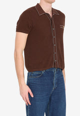 Versace Ribbed Knit Shirt Brown 1023554-1A17407-1N890