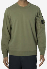 Stone Island Logo Patch Crewneck Sweatshirt Green L1S156100019-S0410-V005G