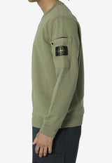 Stone Island Logo Patch Crewneck Sweatshirt Green L1S156100019-S0410-V005G