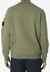 Stone Island Logo Patch Crewneck Sweatshirt Green L1S156100019-S0410-V005G