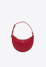 Valentino Mini VLogo Grained Leather Hobo Bag Red 8W2P0AK3-SNP-JU5