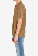 Roberto Collina Ribbed Knit Polo T-shirt Khaki 261MYA20124--60