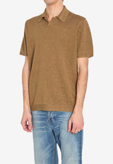Roberto Collina Ribbed Knit Polo T-shirt Khaki 261MYA20124--60