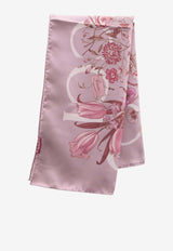 Gucci Floral Print Silk Foulard Pink 810042-3G001-5472