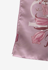 Gucci Floral Print Silk Foulard Pink 810042-3G001-5472