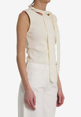 Lemaire Asymmetrical Fitted Top Cream TS0004-LJ1030-WH086