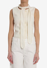 Lemaire Asymmetrical Fitted Top Cream TS0004-LJ1030-WH086