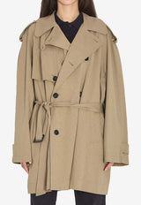 Balenciaga Short Cocoon Trench Coat Beige 862426-TSVC1-9772