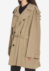 Balenciaga Short Cocoon Trench Coat Beige 862426-TSVC1-9772