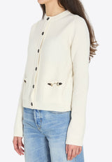 Gucci Wool-Blend Buttoned Cardigan White 851977-XKEVK-9051