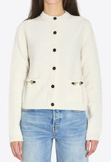 Gucci Wool-Blend Buttoned Cardigan White 851977-XKEVK-9051