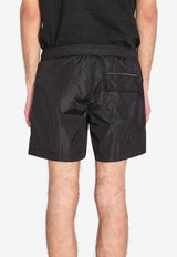 Moncler Logo Patch Swim Shorts Black L10912C00005-599JK-999