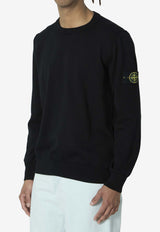 Stone Island Logo Patch Crewneck Sweater Black L1S155100053-S00B2-V0029